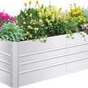 SnugNiture Galvanized Raised Garden Bed 6x3x2FT Outdoor Large Metal Planter Box Steel Kit for Planting Vegetables, Flowers (Silver)