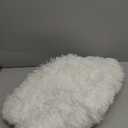 Softlife Fluffy Rugs for Bedroom, Shag Cute Area Rug for Girls/Boys and Kids Baby Room Home Decor, 2.6 x 5.3 Feet Oval Indoor Carpet for Nursery Dorm Living Room, Creamy