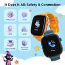 EIOTCLUB Kids Smart Watch MX3 | 4G LTE Video Call & GPS Tracker | School Mode & Safe Zones | SOS Button & Parental Controls, Task & Mood Log | Children Smartwatch IP68, for Ages 4-12(for US)
