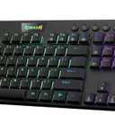 Redragon K619 Horus RGB Mechanical Keyboard, Ultra-Thin Designed Wired Gaming Keyboard w/Low Profile Keycaps, Dedicated Media Control & Linear Red Switch, Pro Software Supported