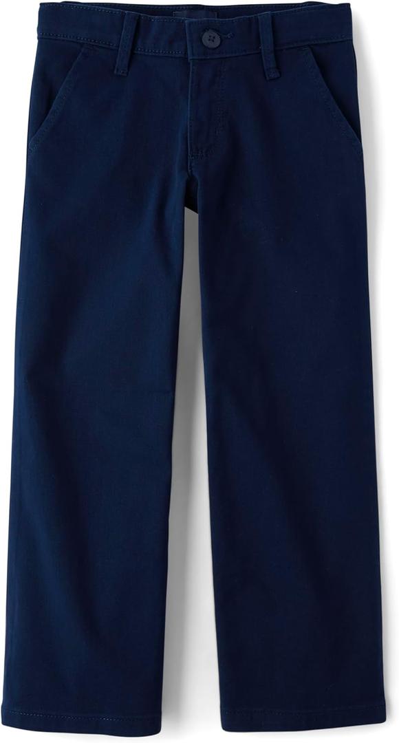 The Children's Place Girls' Uniform Wide Leg Chino Pants (16, Tidal)