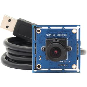 ELP 1mp HD USB Camera for Computer, Mini HD Free Driver, PC, USB Camera Module, MJPEG, 720p, Webcam, Board, UVC, USB2.0, Lightburn, Linux, Windows, Raspberry Pi, Mac, Jetson Nano