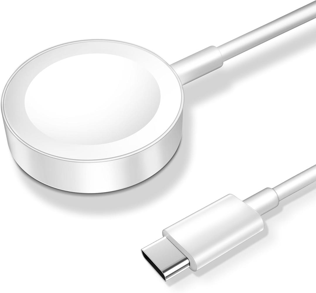 Magnetic Charging Cable for Apple Watch Charger,[USB C Port] Wireless Charging Cable Compatible with iWatch Series Ultra/10/9/8/7/6/SE/SE2/5/4/3/2[3.3FT/1M]-White