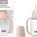 BIBS Sippy Bottle 150 ml Leak-Proof Toddler Cup with Easy-Grab Handles & Soft Silicone Spout BPA-Free Baby Training Cup - Blush