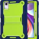 Case Compatible with Lenovo idea Tab 11 2025/Tab K11 Gen 2 Tablet, 11 inch with Stand Anti-Shock Dual Layer Case for Moto Pad 2026/Moto Pad 60 Neo-Blue+Grenn