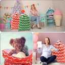 Large Christmas Gift Bags, 3 Oversized Christmas Bags 44"x 36" Jumbo Gift Bag for Huge Big Gift Wrapping Kids Bicycle Bike, Xmas Santa Holiday Large Plastic Gift Bags for Presents