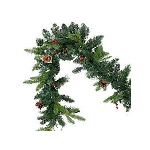 24 Inch Christmas Swags for Front Door,Artificial Pine Cone with Red Berries,Christmas Holiday Decor for Window Mailbox Window Stair Xmas Home Decor