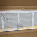 24"W x 6"H Return Air Grille [Duct Opening Size], Steel HVAC Return Air Vent Cover for Wall & Ceiling, White Powder-Coated Rust-Resistant AC Cold Air Return, Outer Dimensions 25.75"W x 7.75"H