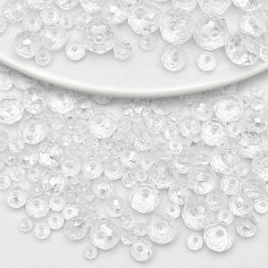 786pcs Crystal Glass Beads for Jewelry Makings,Crystal Gemstone Beads Transparent Rondelle Glass Beads Faceted Rondelle Beads Briolette Beads for DIY Bracelets Necklace Pendants(4 Sizes,Clear AB) (3mm,4mm,6mm,8mm)