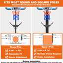 SPOYNAL 10x8FT Basketball Return Backstop Net, Hoop Rebounder