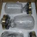 VONLUCE Pendant Lights Kitchen Island, Brushed Gold Pendant Light Fixtures with E26 Base & Adjustable Cable, Modern Pendant Lighting with Glass Shade for Living Room Bedroom Hallway, 3 Packs