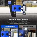 Orion Motor Tech Adjustable Trailer Hitch, Heavy Duty 2.5 inch Receiver Hitch, 6" Drop Hitch with 2" & 2-5/16" Balls, 360 Dual-Ball Mount with 18500lb Towing Capacity for Class IV & V, Blue