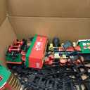 Christmas Train Set for Under The Tree with Lights, Music, Sounds, and Steam  Electric Train with On/Off Button, Smoke, Tracks  Perfect Holiday or Birthday Gift for Boys, Toddlers Ages 3+ Year Olds