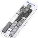 2 x Blujellyfish Glass Tile Backsplash Wall Black Silver Subway Mosaic Tile-Sample Watch (Small Sample (1 Sheet), Chocolate Brown)