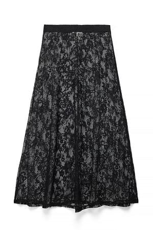 Lace Maxi Skirt, L