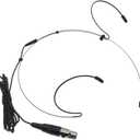 DH40 Omni-Directional Double Eer Hook Headset Microphone TA4F 4Pin XLR Mini for Shure ULX PGX SLX Wireless BeltPack Transmitter (Black)