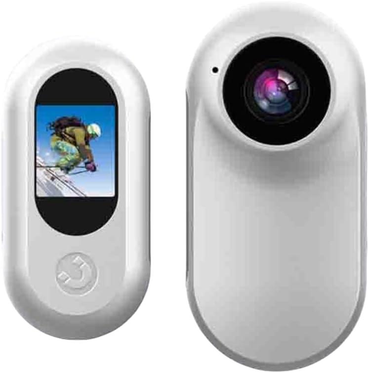 Small Body Camera with Spring Clip, 1080P Thumb Action Camera, Electronic Anti-Shake and Record While Charging, Action Cameras for Work Travel Pet Walking,White