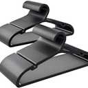 ABHENG 35 Pack Clothes Hangers, Non Slip Plastic Coat Hangers, Space Saving Hangers, Heavy Duty, Hanging Dry Wet Clothes, 16.4" x 8.3", Black, UAPY0580B