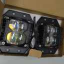 Flush Mount Pod Lights 5Inch 2 pcs - 80W Amber White Spot Strobe Side Shooter Rear Bumper Lights for Truck ATV UTV SUV Offroad 4x4 Boat