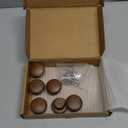 AENZOOY 6 Pack 1.52 Inch (38.6 mm) Mushroom Shape Walnut Wood Single Hole Drawer Handles, Cabinet Knobs 1 Hole Hardware Handles Decorative Furniture Knobs for Dresser Wardrobes