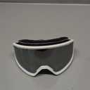 Ski/Snowboard Goggles for Men Women, OTG Snow Goggles Anti Fog 100% UV Protection Snowboarding Goggles (A04-white/Revo Silver)