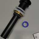 KES Bathroom Sink Drain Without Overflow Vessel Sink Lavatory Vanity Pop Up Drain Stopper Matte Black, All Metal Rustproof Brass and 304 Stainless Steel, S2008D-BK