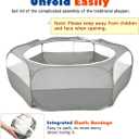 VavoPaw Small Animals Playpen, Waterproof Breathable Indoor Pet Cage Tent with Zipper Cover, Portable Outdoor Exercise Yard Fence for Kitten Hamster Bunny Squirrel Guinea Pig Hedgehog, Gray