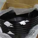 Hioasis 8 Pack Plastic Serving Bowls 128oz Black Plastic Bowls Heavy Duty Disposable Serving Bowls for Party Snack & Salad & Candy & Bar Buffet & Wedding
