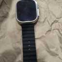 Apple Watch Ultra [GPS + Cellular 49mm] Titanium Case with Midnight Ocean Band, One Size 