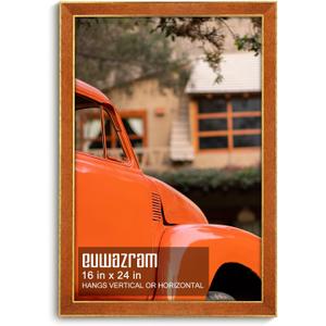 Suede 16x24 Frame - Single Frame, Christmas Elegant Brown 16 x 24 Poster Frame, 16x24 Picture Frame for Artwork Puzzles Photos and Movie Posters