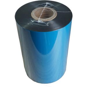 4.33'' x 1476' Premium Resin Enhanced Wax Ribbon, 110mm x 450m Black Thermal Transfer Ribbon, Barcode Thermal Label Printer Ribbon, CSO-Ink Outside, 1'' Core for Zebra, TSC, GoDex, Citizen (1 Roll)