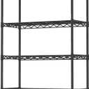 4-Shelf Adjustable Heavy Duty Storage Shelving Unit, Metal Organizer Wire Rack for Laundry Bathroom Kitchen Pantry Closet, Black