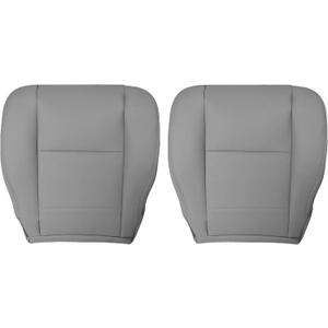 NLQR Front Driver and Passenger Side Bottom Replacement Seat Covers Microfiber Leather Gray Compatible with Toyota Sequoia Tundra 2000 2001 2002 2003 2004 2005 2006