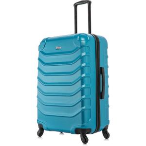 InUSA ENDURANCE Luggage with Spinner Wheels | Durable Lightweight Hardside Suitcase, Spacious Travel Bag with Handle and Trolley | 28-Inch Large Checked Luggage | Teal