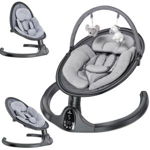 BabyBond Baby Swings for Infants to Toddler | Bluetooth Baby Swing with 3 Seat Positions | 5 Natural Sway Motion | Bluetooth Music | 5-Point Harness | Includes Remote Control (Black)