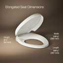 KOHLER Purefresh Elongated Toilet Seat, Biscuit