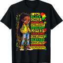 I Am Black Child History Month African American Kids Girls TShirt