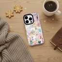 for iPhone 16 Case [Military-Grade Drop Protection/Glamorous Soft TPU Protective/Camera Protection/for Women & Girls]-Pink Dream Hand-Painted Fashion Collage