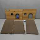 Cat Scratcher, Double Layer Cat Scratching Board, L Shaped Vertical Cat Scratcher for Wall and Couch Protection, Cat Cardboard Scratcher with 5 Ball Toys for Indoor Cats