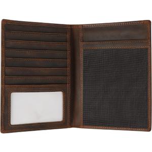 Jack&Chris Leather Passport Holder RFID Blocking Passport Travel Wallet Cover Case for Men Women Brown JC17