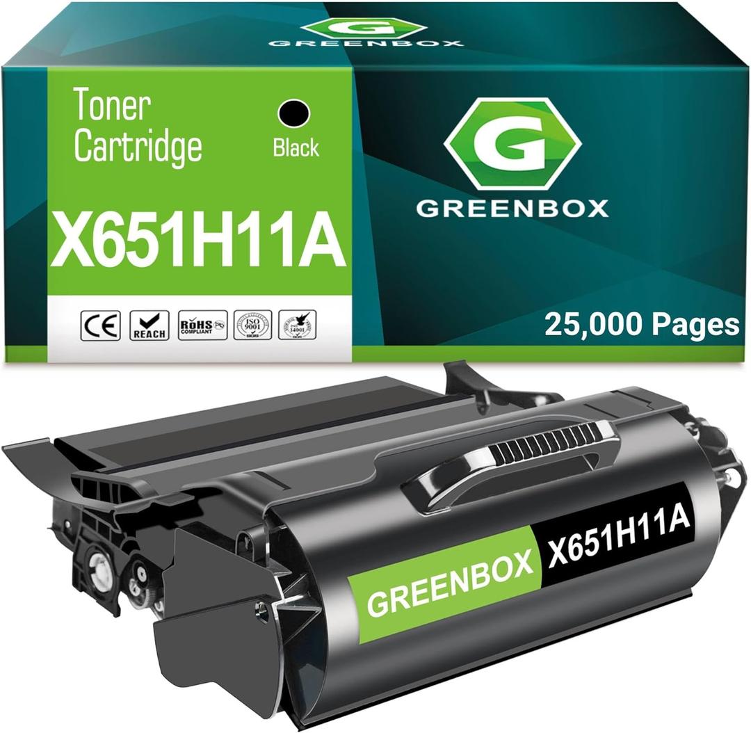 GREENBOX Remanufactured X651H11A High Yield Toner Cartridge Replacement for Lexmark X651H11A X651A11A for X658de X658dte X652de X658dtme X658dtfe X654de X656de X656dte X651de X658dme Printer (1 Black)