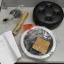 LUE BONA Adjustable Vanity Stool, 360Swivel Vanity Chair for Makeup Room, Black Stool Chair for Vanity, Small Faux Leather Vanity Stools for Bathroom, Living Room