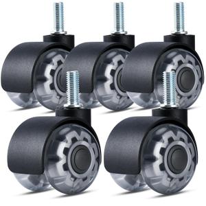 2 Office Chair Caster with M10 x 25 Threaded Stem Heavy-Duty Smooth Rolling Safe for All Floors Silent and Durable Replacement for Home and Office Chairs