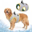 Huafly Dog Cooling Vest with Instant Chill-Heat Reflective Mesh Evaporative Dog Cooling Shirt,Adjustable Quick Release Cooling Harness for Dogs for Summer Walking,Hiking & Hot Weather (XXX-Large)