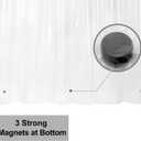 Barossa Design RV Shower Curtain Liner with 3 Magnets - 47" x 64" Camper Shower Curtain for Travel Trailers, Waterproof PEVA Liner for Camping Stall, PVC Free, Metal Grommets - Clear, 47x64