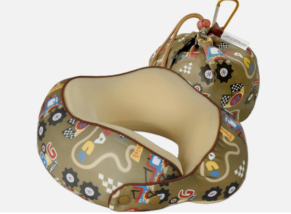 SKYTRAX® Certified Kids Safe Memory Foam Travel Neck Pillows for Kids and Toddle