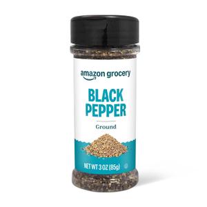 Amazon Grocery, Ground Black Pepper, 3 Oz (EXP 07/01/30)