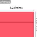 100 Packs Red 5x7 envelopes, A7 Envelopes for Invitations Self Seal Printable for Greeting Cards, Weddings, Invitations, Photos, Postcards, Mailing (Red)