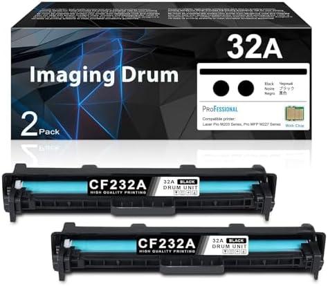 32A Imaging Drum Black Extra High-Yield 2-Pack | 32A CF232A Imaging Drum Replacement for HP 32A Drum Unit CF232A Compatible with Laser Pro M203dn M203dw MFP M227fdn M227sdn M227fdw Printer | CF232A