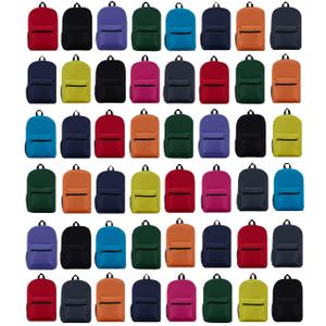 Yacht & Smith 48 Pack Backpack, Bulk 17 inch Lightweight Outdoor Travel Gym Corporate Events Bag